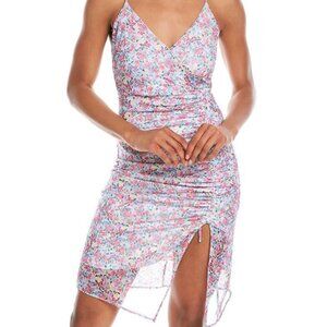 NWT BCBGeneration Women's Ruched Floral Print Sleeveless Mini Dress 14